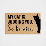 Judgemental Cat Doormat