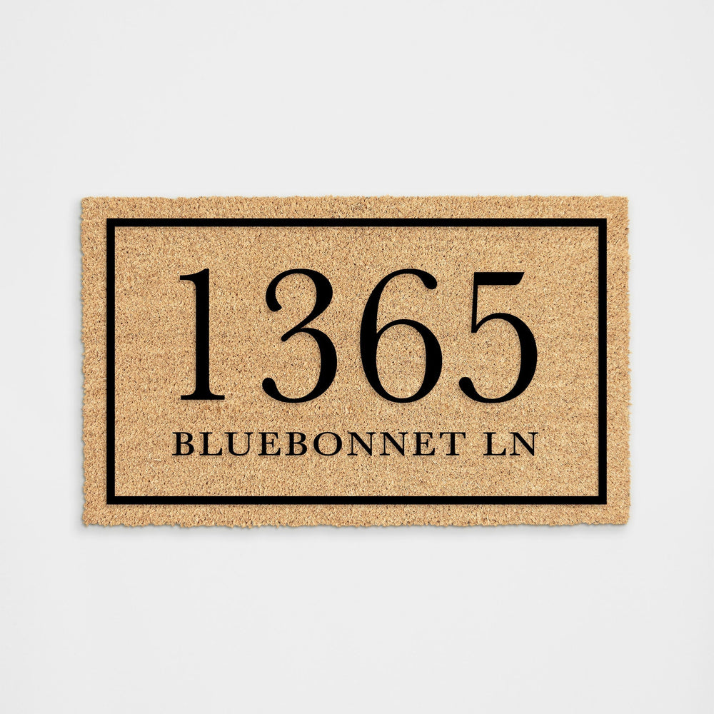 Personalized Centered Address Doormat