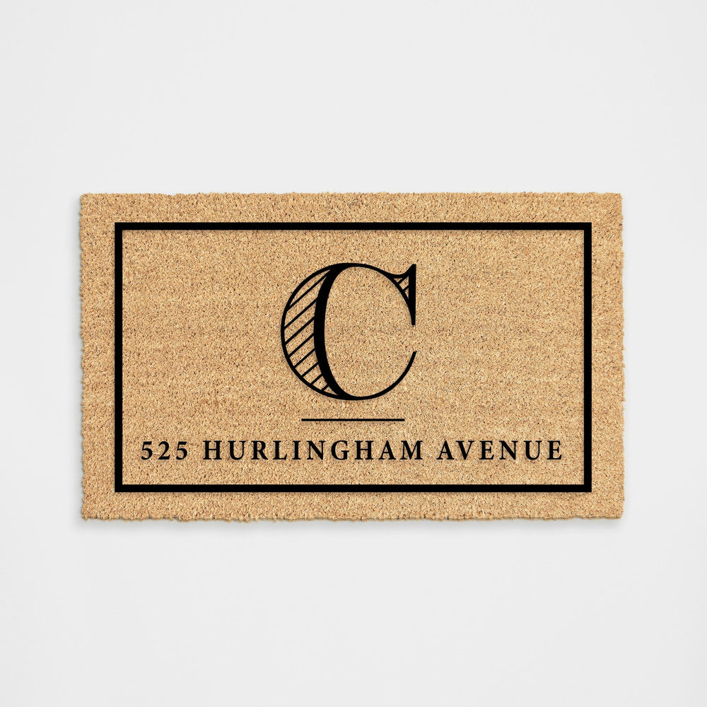 Personalized Monogram Address Doormat