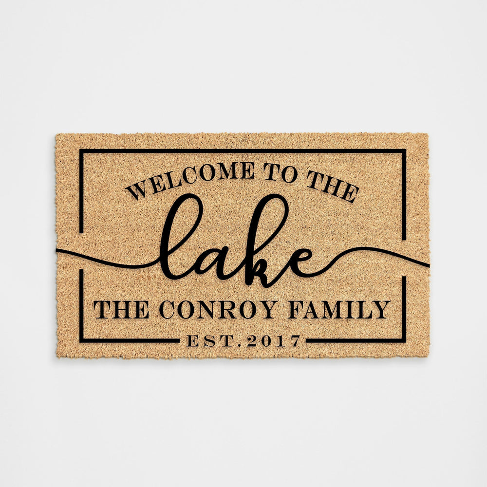 Personalized Name Lake House Doormat - Doormat DeCoir