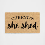 Personalized She Shed Doormat
