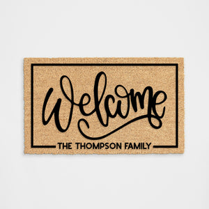 Welcome Personalized Family Name Doormat