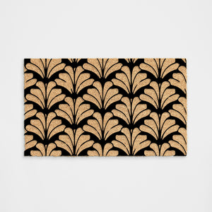 Geometric Leaf Pattern Doormat