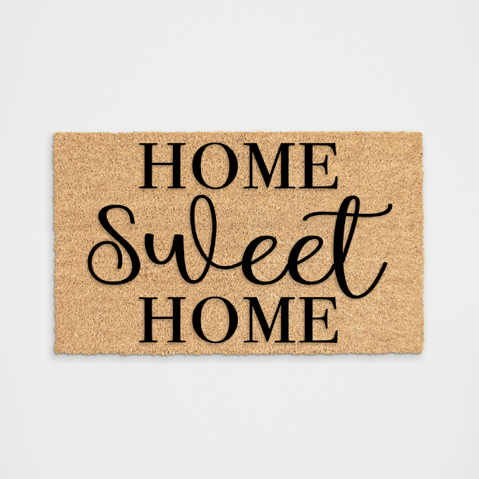
            
                Load image into Gallery viewer, Home Sweet Home Curly Script Doormat
            
        