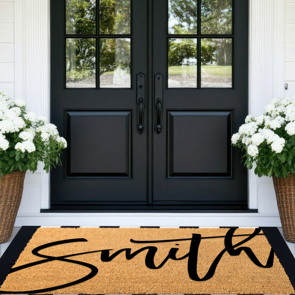 Personalized Script Doormat