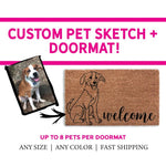 Custom Pet Sketch Doormat - Doormat DeCoir