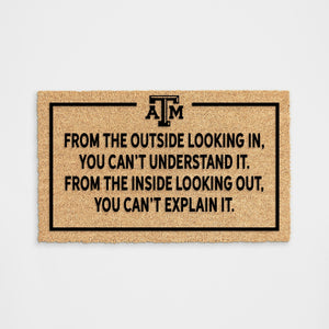 From The Outside Looking In Aggie Doormat