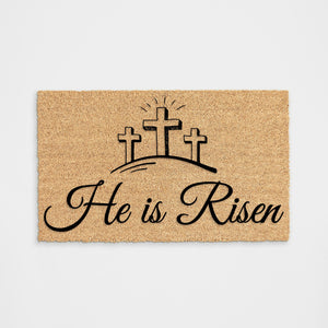 
            
                Load image into Gallery viewer, He is Risen Easter Doormat - Doormat DeCoir
            
        