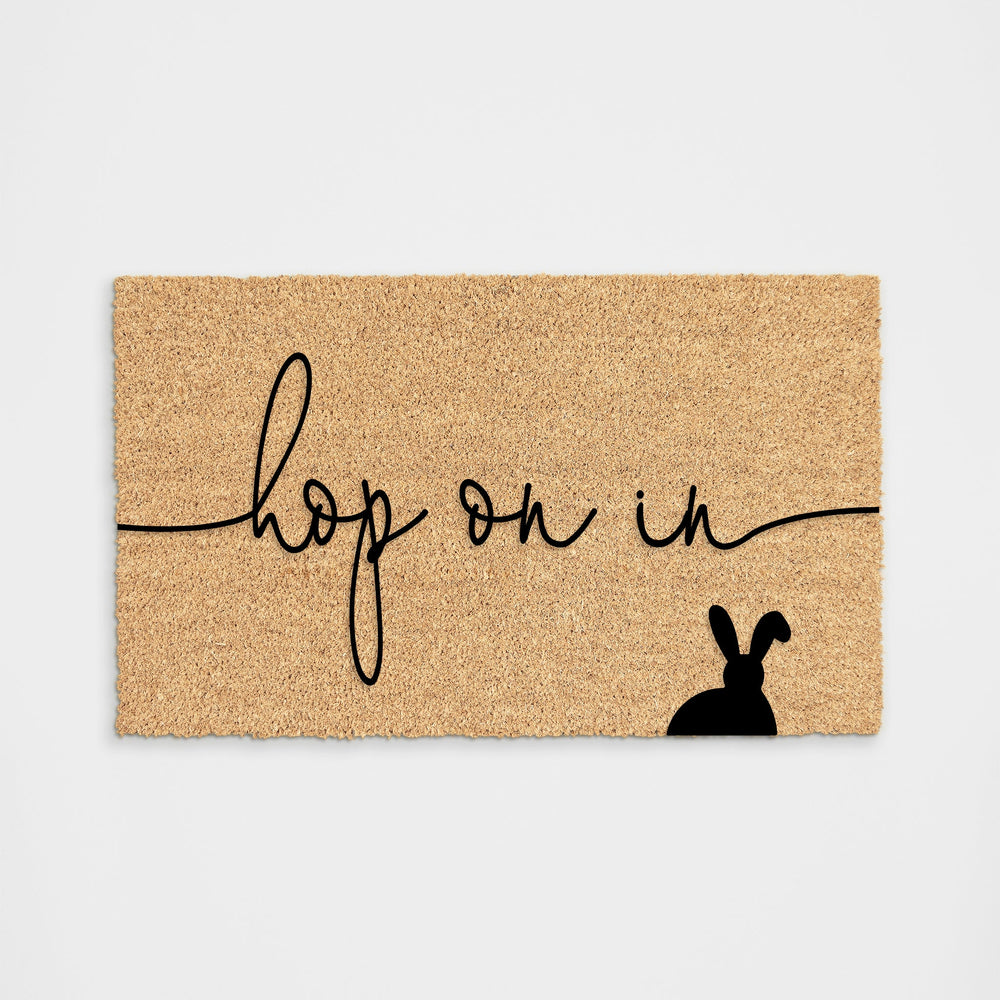 Hop On In Bunny Doormat
