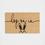 Hop On In Bunny Ears Doormat