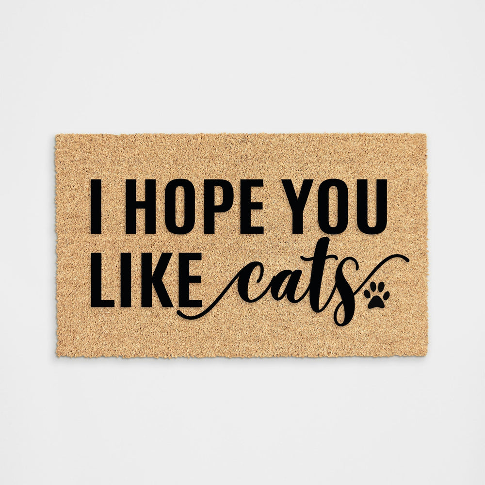 
            
                Load image into Gallery viewer, Hope You Like Cats Doormat
            
        