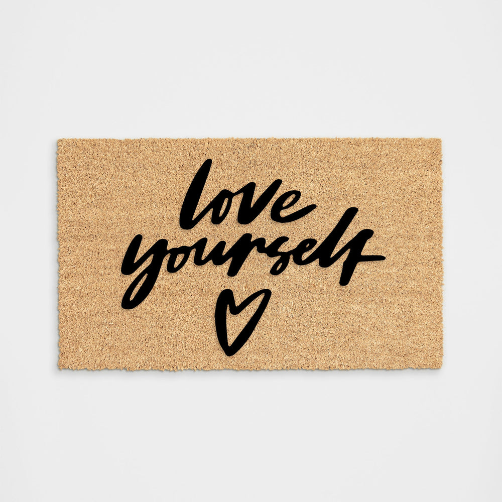 Love Yourself Heart Doormat