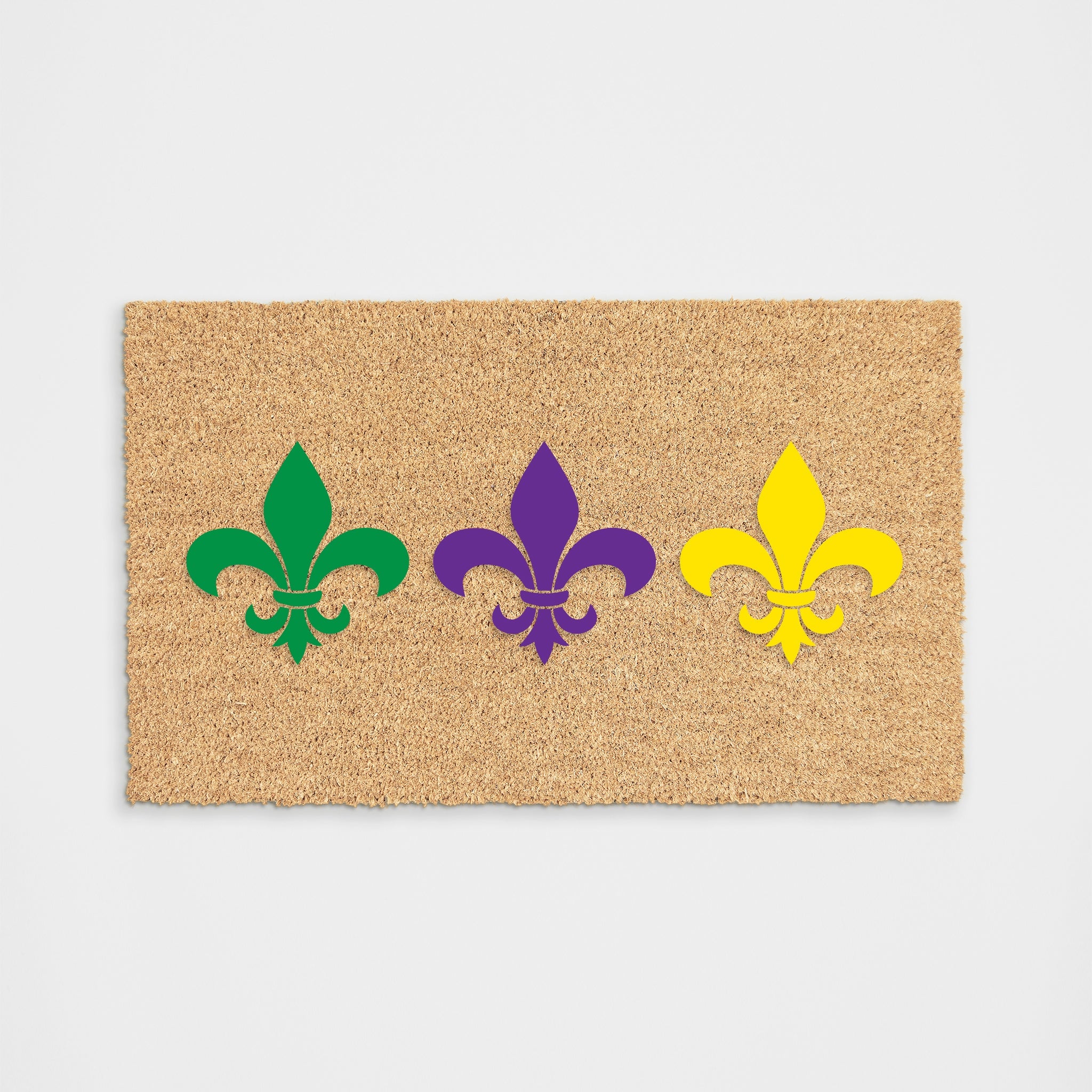 Fleur De Lis Personalized Coir Door Mat, 18 x 30