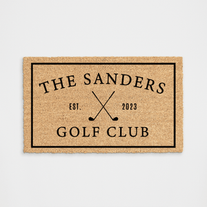 Personalized Golf Club Doormat