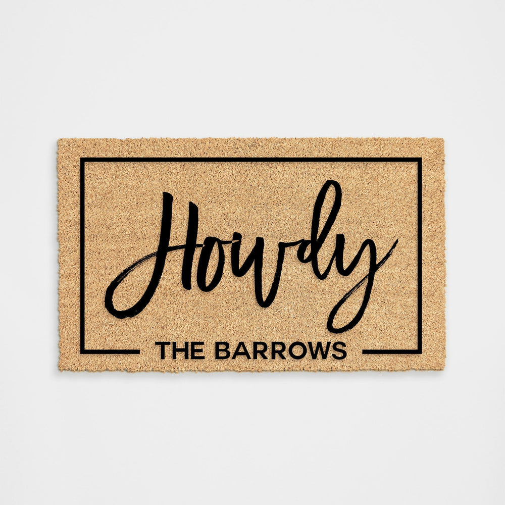 Personalized Howdy Doormat