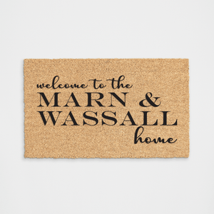 Personalized Multiple Last Name Family Doormat