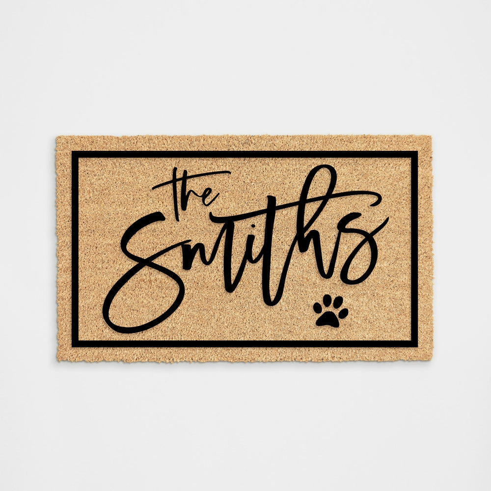 Personalized Paw Print Doormat