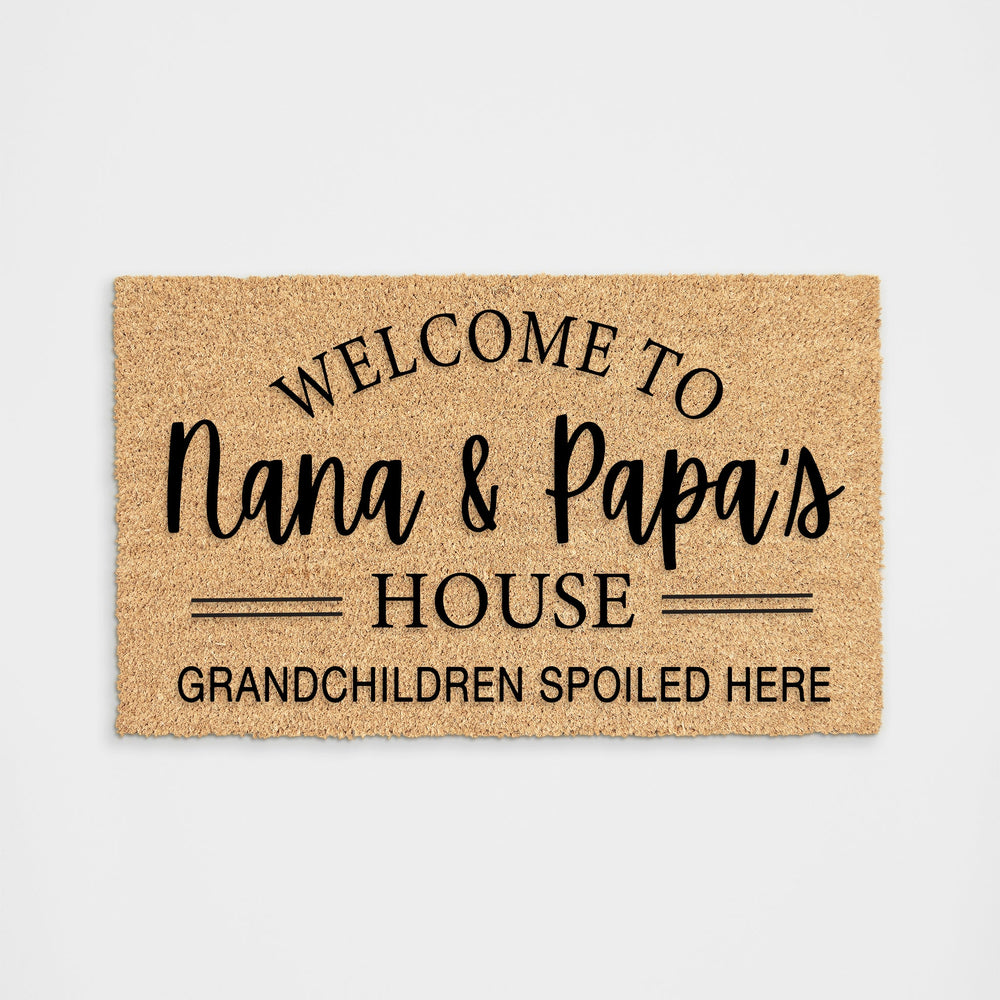 Personalized Welcome to Grandparents House Doormat
