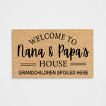 Personalized Welcome to Grandparents House Doormat