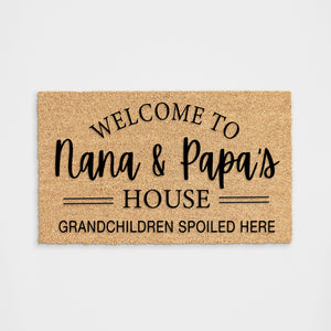 Personalized Welcome To Grandparents House - Doormat DeCoir
