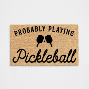 
            
                Load image into Gallery viewer, Probably Playing Pickleball Doormat
            
        
