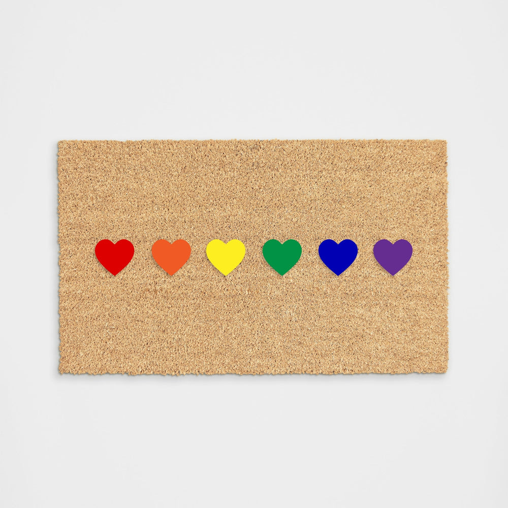 
            
                Load image into Gallery viewer, Rainbow Hearts Doormat
            
        