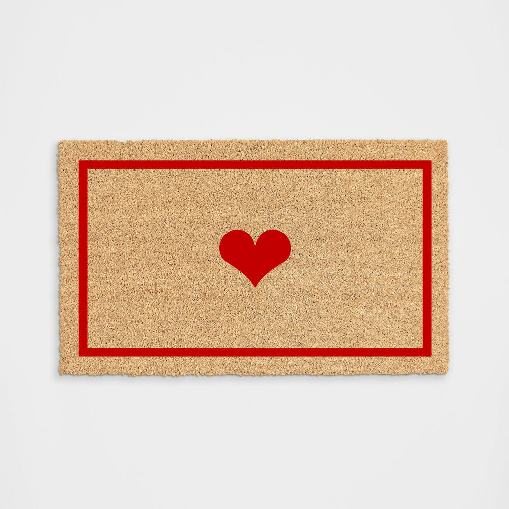Red Heart Doormat