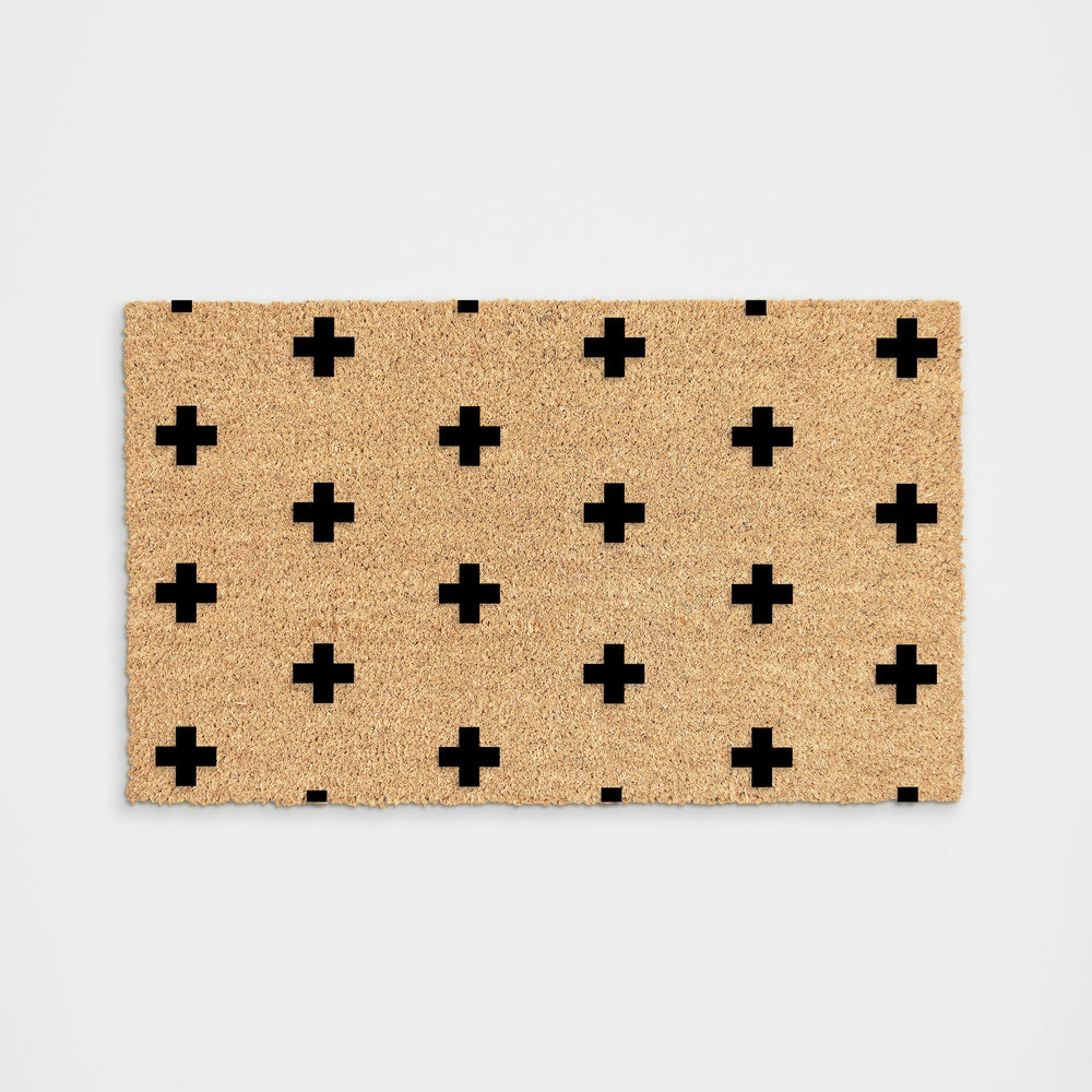Swiss Cross Pattern, Modern Outdoor Doormat
