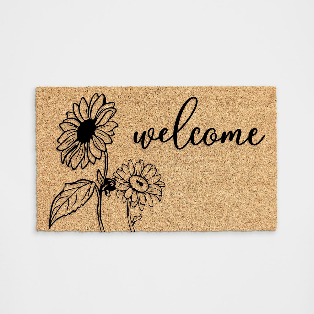
            
                Load image into Gallery viewer, Welcome Sunflower Doormat
            
        
